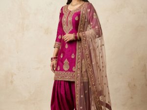 Royal Patiala Gulabi Zardozi Suit